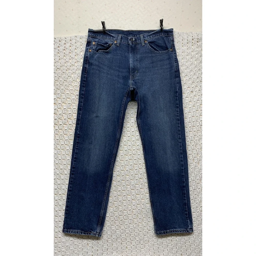 Levis‎ 505 Jeans Mens 36x32 Fits 36x31  Blue Denim Straight Leg Regular Fit